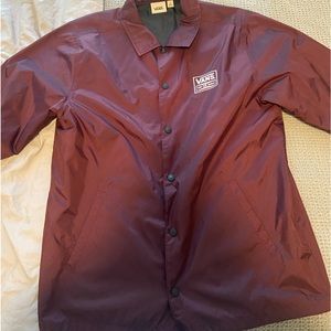 Vans burgundy wind breaker